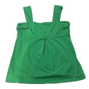 Ann Taylor Women's Green Sleeveless Tank Top Stretch Knit Size Large L